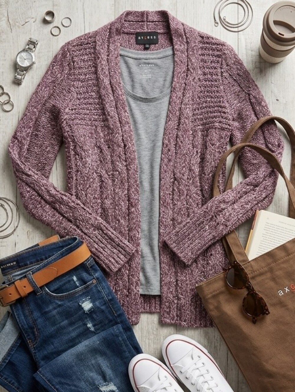 Axcess Purple Cardigan